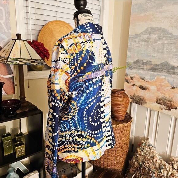 New Requirements Geometric Print Swirl Detail Lightweight Jacket. XL Fit - Picture 12 of 12